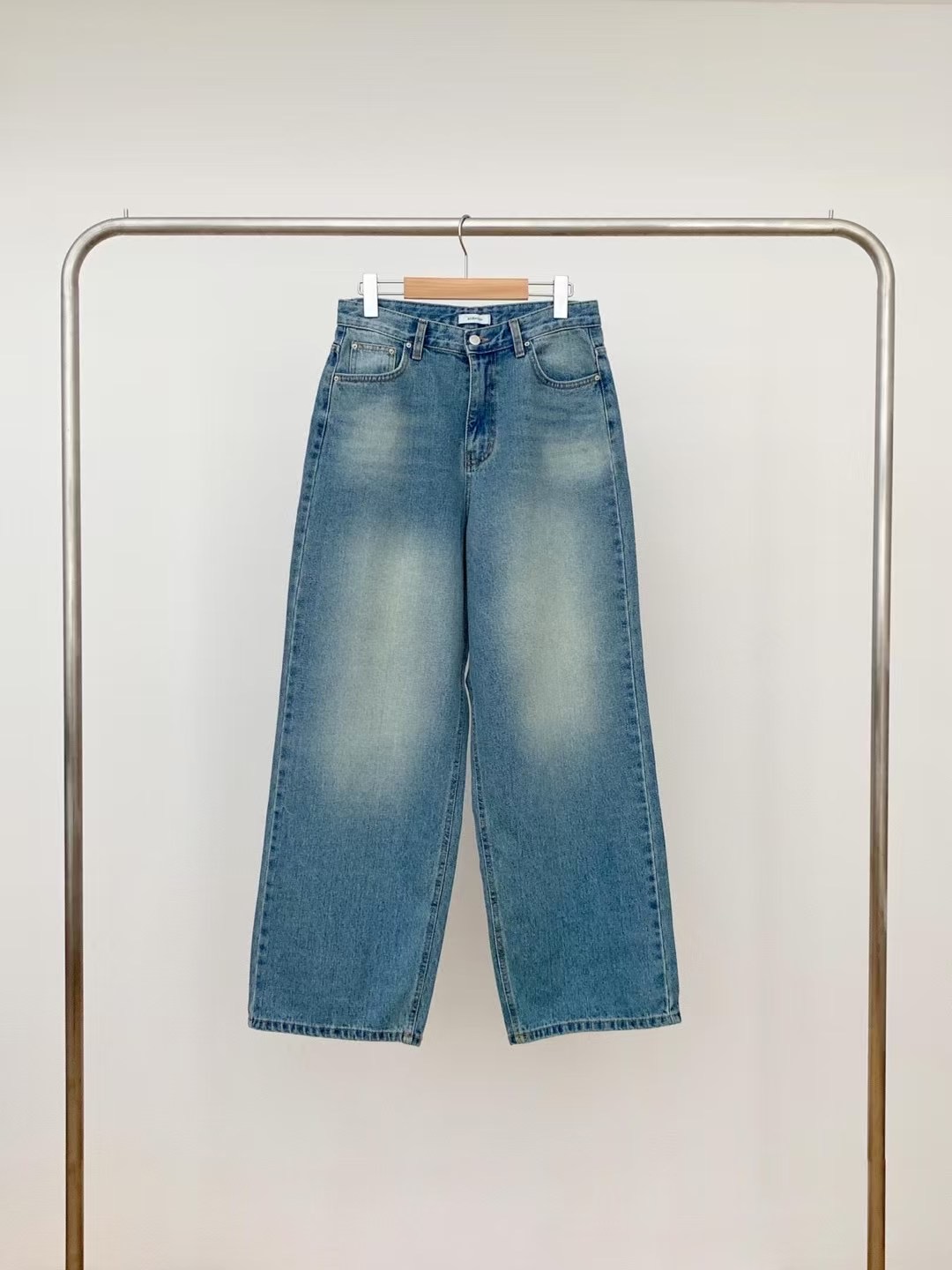 ATTENTION-어텐션-T東大門實拍女士新品職業牛仔褲寬松牛仔NUMBERING/ATTENTION牛仔褲