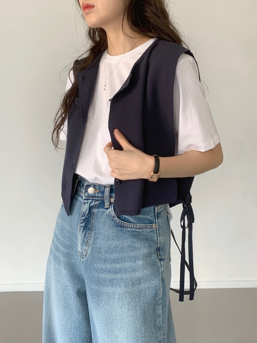 PLAYBUTTON-P東大門代購女士新品人氣推薦熱賣真品時尚馬甲PLAYBUTTON馬甲
