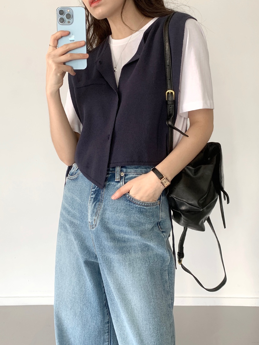 PLAYBUTTON-P東大門代購女士新品人氣推薦熱賣真品時尚馬甲PLAYBUTTON馬甲