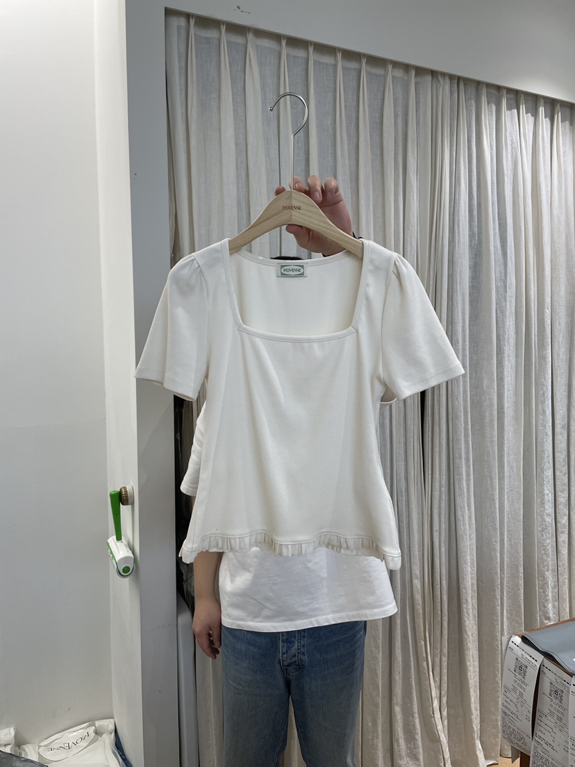 MOVENNE東大門代購女裝新品熱賣推薦真品時尚25春夏休閑T恤MOVENNET恤圖色2