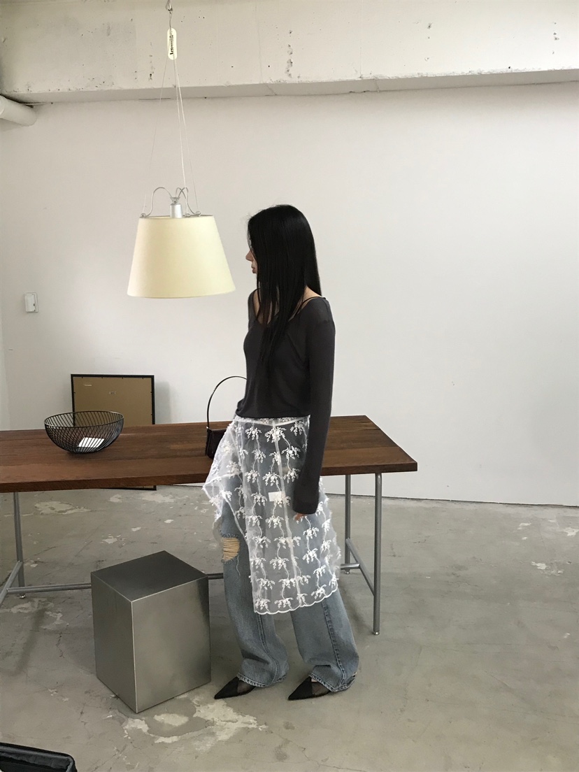 ESCHER韓國直郵女裝新品熱賣真品25春夏休閑職業半身裙中短裙ESCHER半身裙/中短裙
