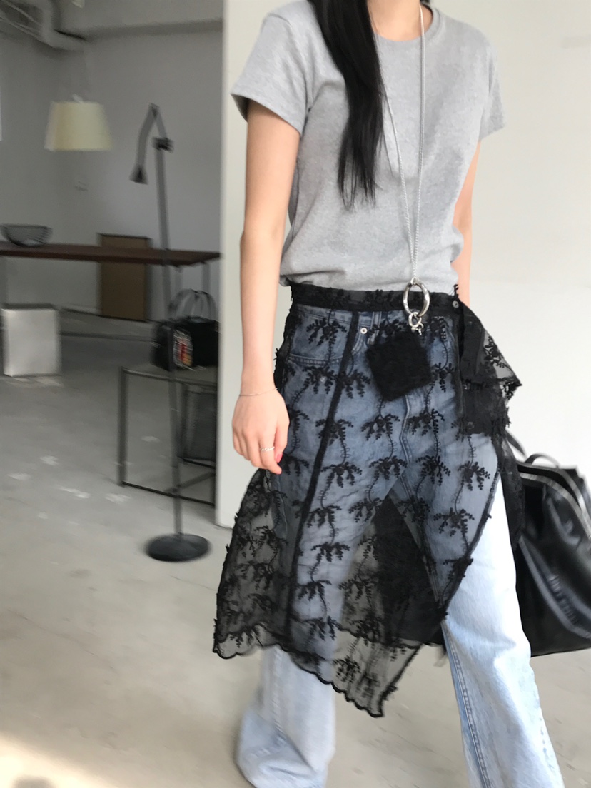 ESCHER韓國直郵女裝新品熱賣真品25春夏休閑職業半身裙中短裙ESCHER半身裙/中短裙