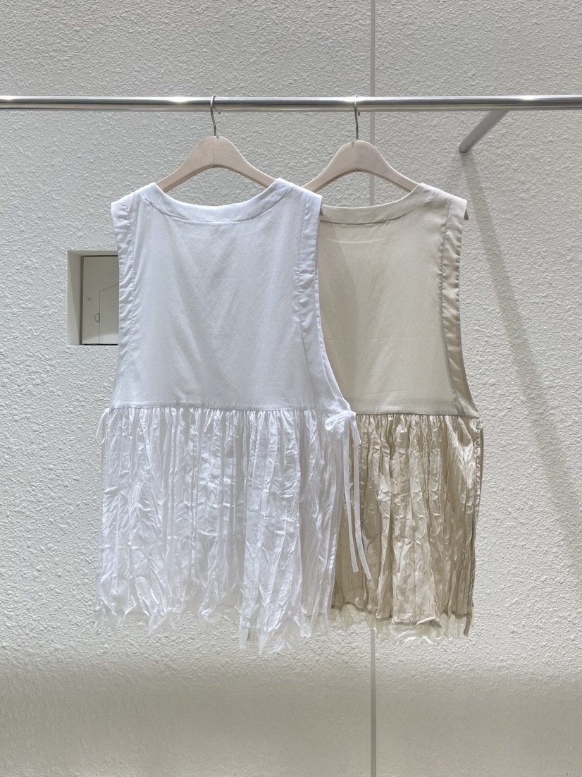 PLAYBUTTON-P東大門代購女裝新品推薦人氣25春夏襯衫蕾絲衫褶皺PLAYBUTTON襯衫/蕾絲衫