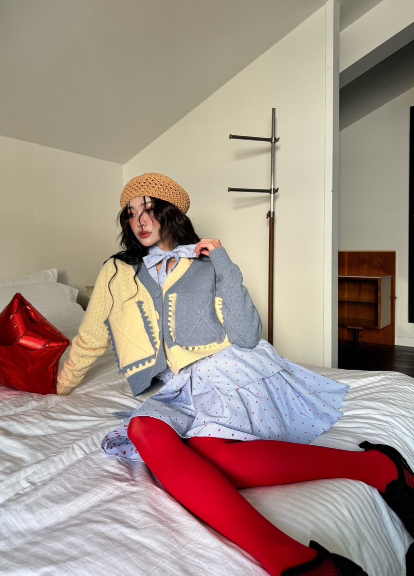 MAISONDEGLORY東大門代購女士新款時尚休閑推薦職業套裝含脖帶MAISON DE GLORY套裝