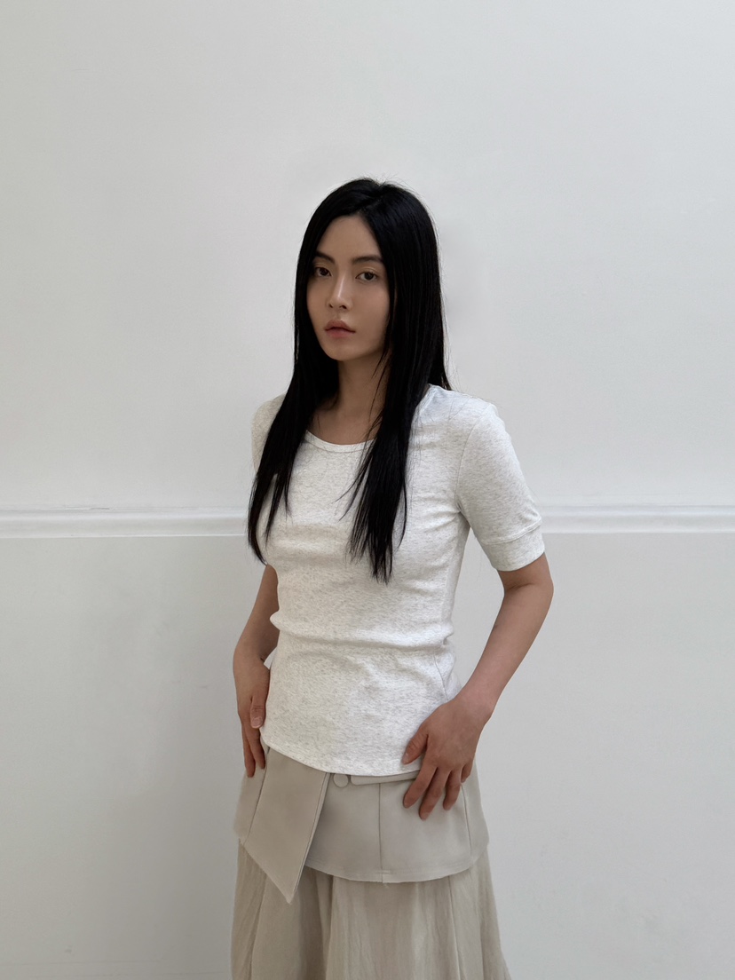 LE-PPL韓國直郵女裝新款休閑時尚25春夏推薦真品熱賣人氣T恤LE-PPLT恤圖色2