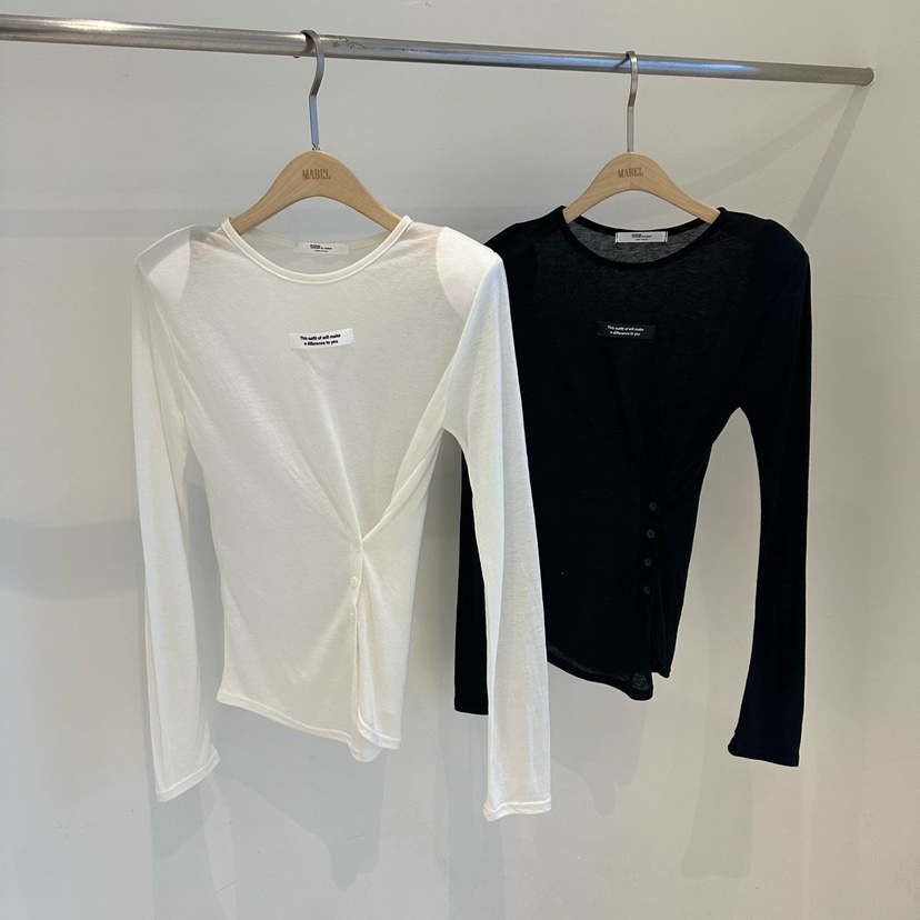 MABEL-Q韓國直郵女士新品真品時尚人氣熱賣推薦休閑長袖T恤SOUIT by mabel-Q長袖T恤