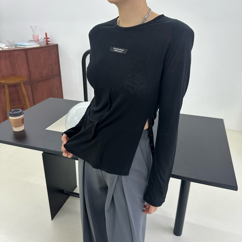 MABEL-Q韓國直郵女士新品真品時尚人氣熱賣推薦休閑長袖T恤SOUIT by mabel-Q長袖T恤