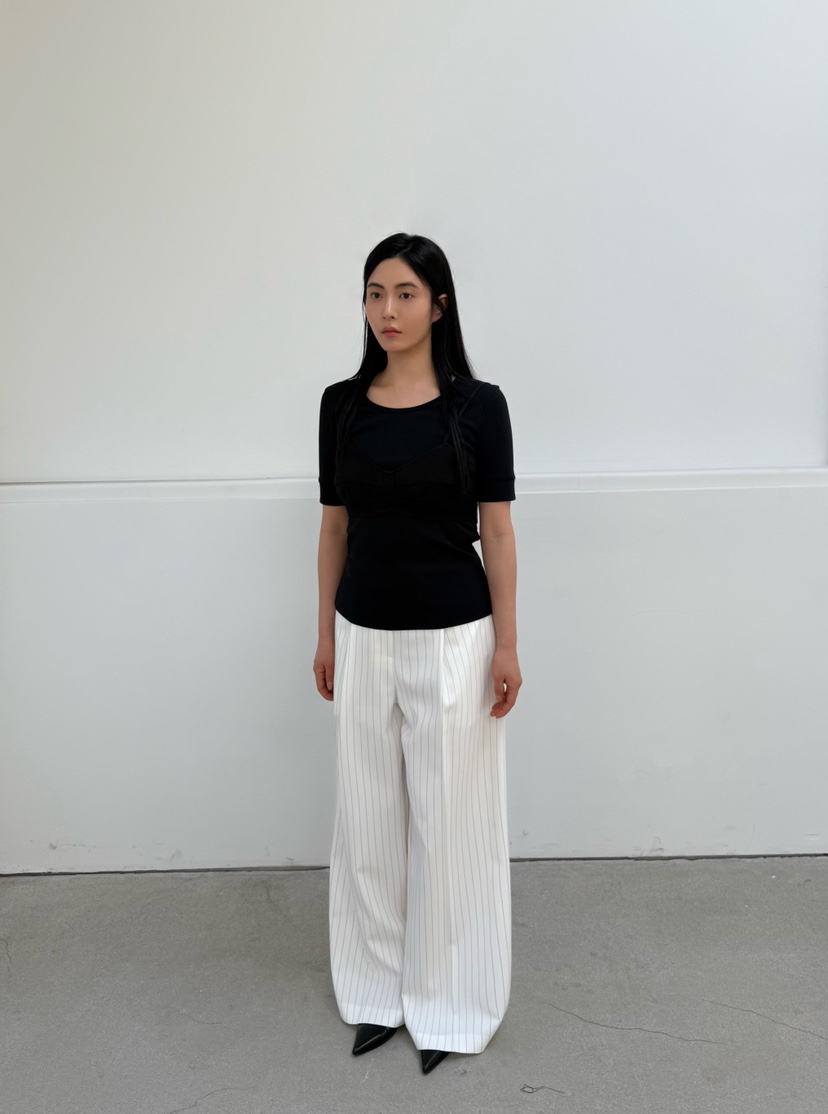 LE-PPL韓國直郵女士新品休閑25春夏職業人氣正裝褲西褲綁帶LE-PPL正裝褲/西褲