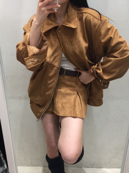 mars韓國代購女裝新品時尚職業25春夏熱賣真品短褲皮褲麂皮mars短褲