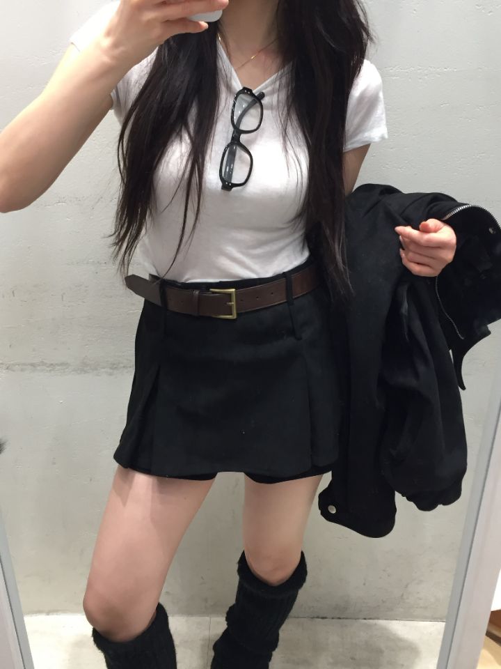 mars韓國代購女裝新品時尚職業25春夏熱賣真品短褲皮褲麂皮mars短褲