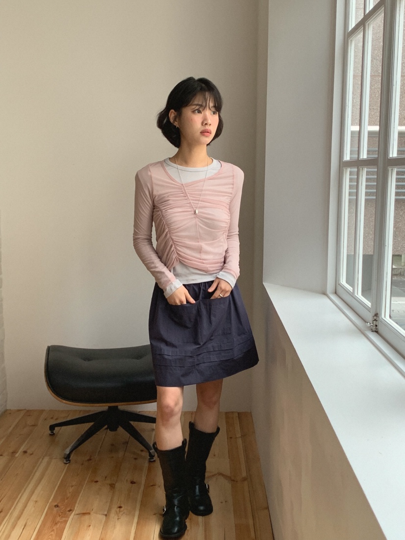 SLAT東大門實拍女裝新品推薦時尚人氣休閑25春夏熱賣真品短裙UNICO短裙