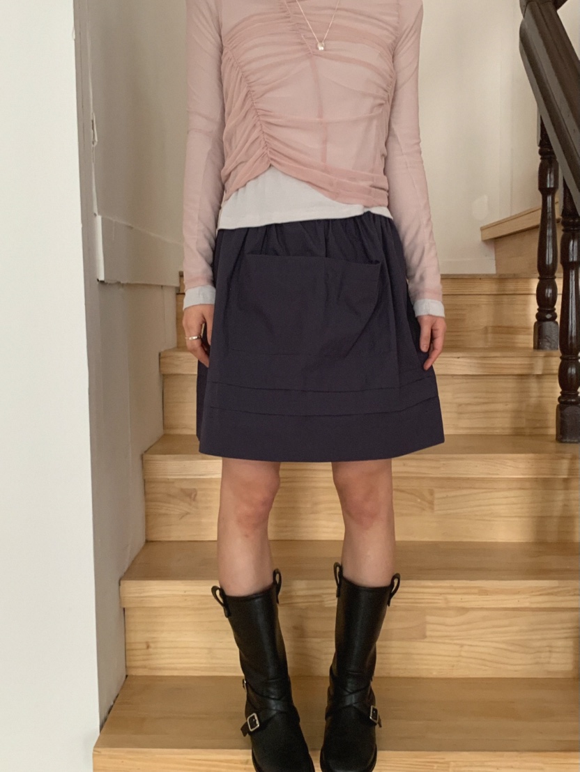 SLAT東大門實拍女裝新品推薦時尚人氣休閑25春夏熱賣真品短裙UNICO短裙