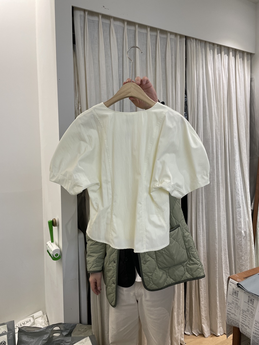MOVENNE東大門實拍女士新款25春夏人氣真品職業休閑襯衫蕾絲衫MOVENNE襯衫/蕾絲衫