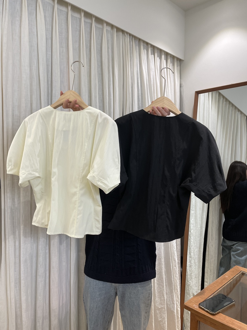 MOVENNE東大門實拍女士新款25春夏人氣真品職業休閑襯衫蕾絲衫MOVENNE襯衫/蕾絲衫