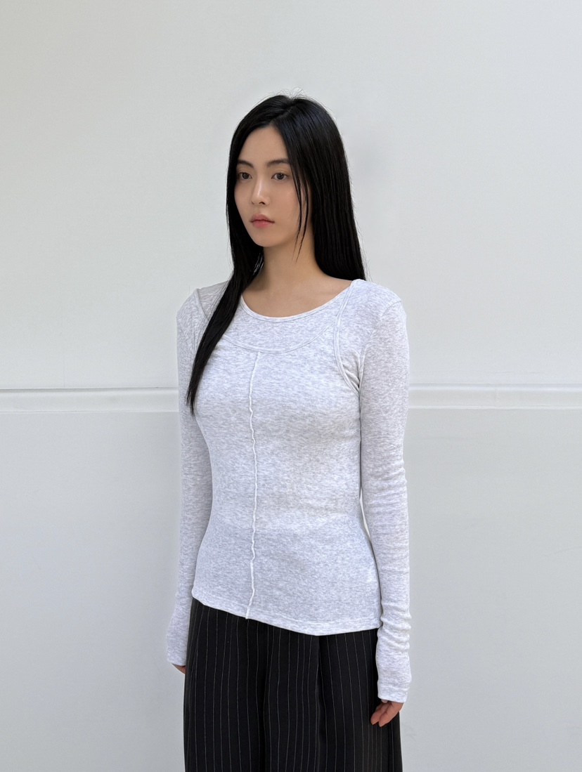 LE-PPL韓國直郵女裝新品25春夏休閑時尚真品推薦職業長袖T恤LE-PPL長袖T恤