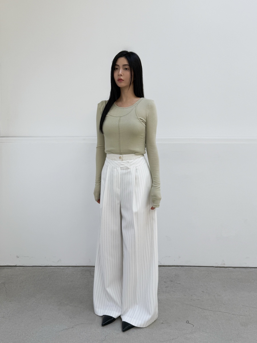 LE-PPL韓國直郵女裝新品25春夏休閑時尚真品推薦職業長袖T恤LE-PPL長袖T恤
