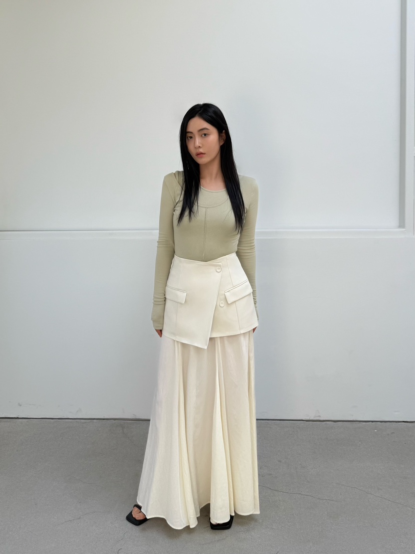 LE-PPL韓國直郵女裝新品25春夏休閑時尚真品推薦職業長袖T恤LE-PPL長袖T恤圖色2