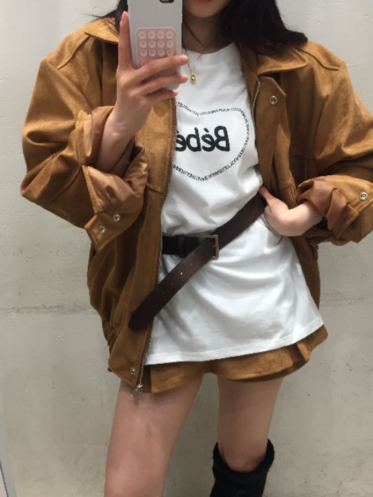 mars韓國直郵女士新品推薦休閑時尚25春夏人氣真品夾克麂皮mars夾克