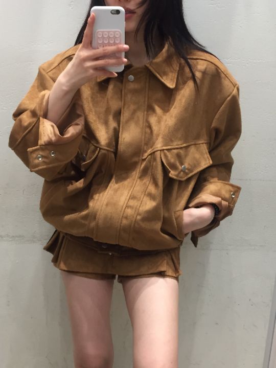 mars韓國直郵女士新品推薦休閑時尚25春夏人氣真品夾克麂皮mars夾克