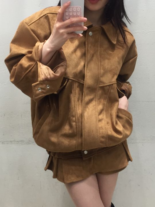mars韓國直郵女士新品推薦休閑時尚25春夏人氣真品夾克麂皮mars夾克