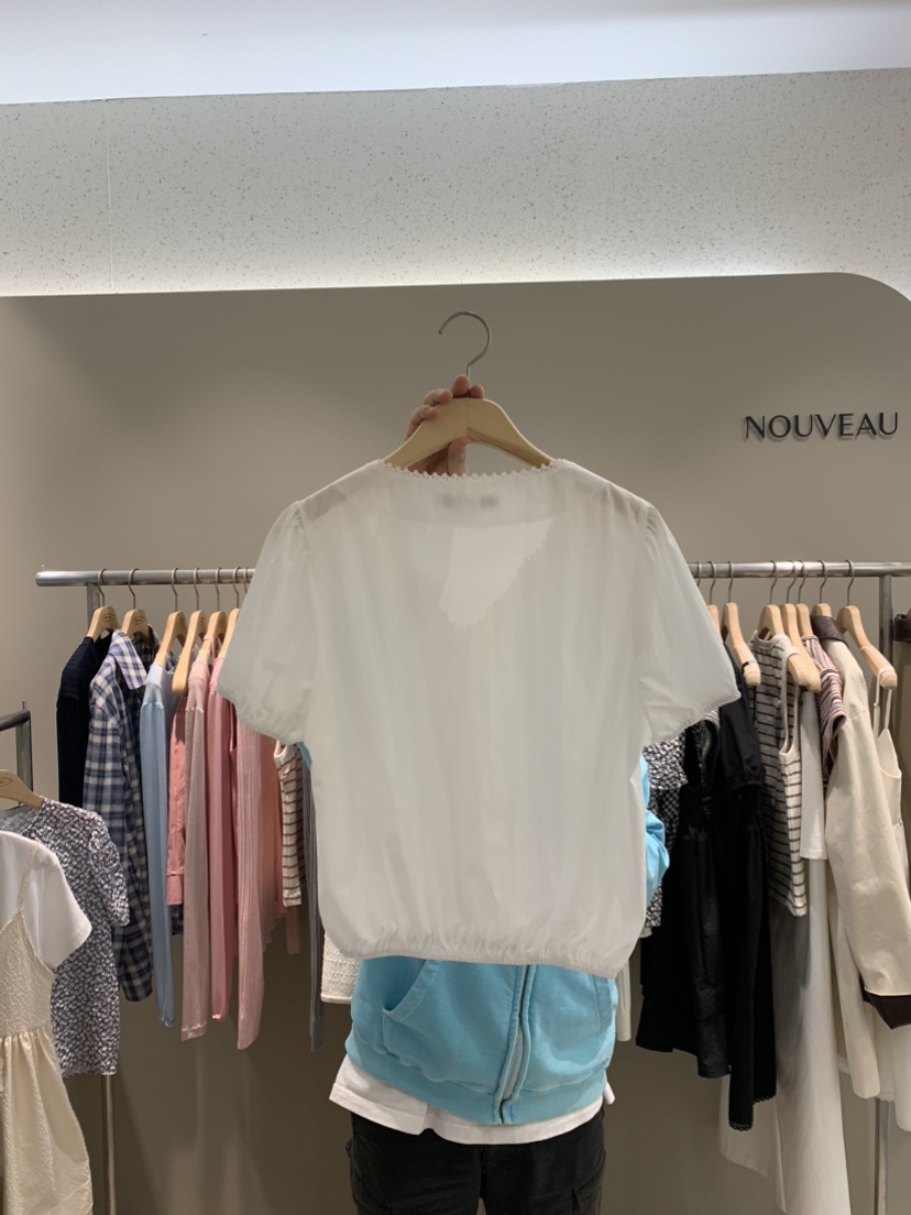 NOUVEAU東大門代購女裝新品25春夏職業時尚真品熱賣襯衫蕾絲衫NOUVEAU襯衫/蕾絲衫