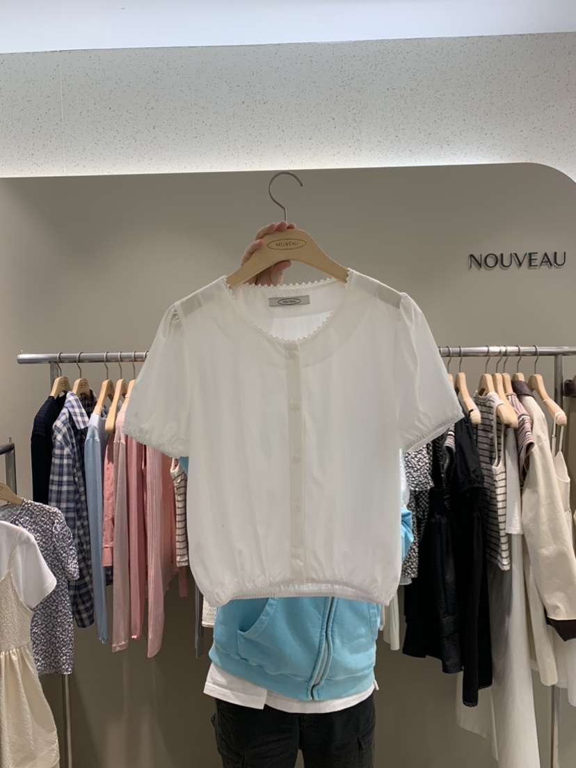 NOUVEAU東大門代購女裝新品25春夏職業時尚真品熱賣襯衫蕾絲衫NOUVEAU襯衫/蕾絲衫