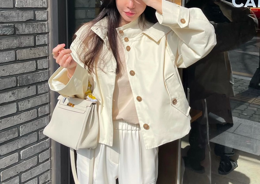 AWESOME-L東大門代購女士新品職業人氣推薦休閑25春夏夾克連帽AWESOME-L夾克圖色2