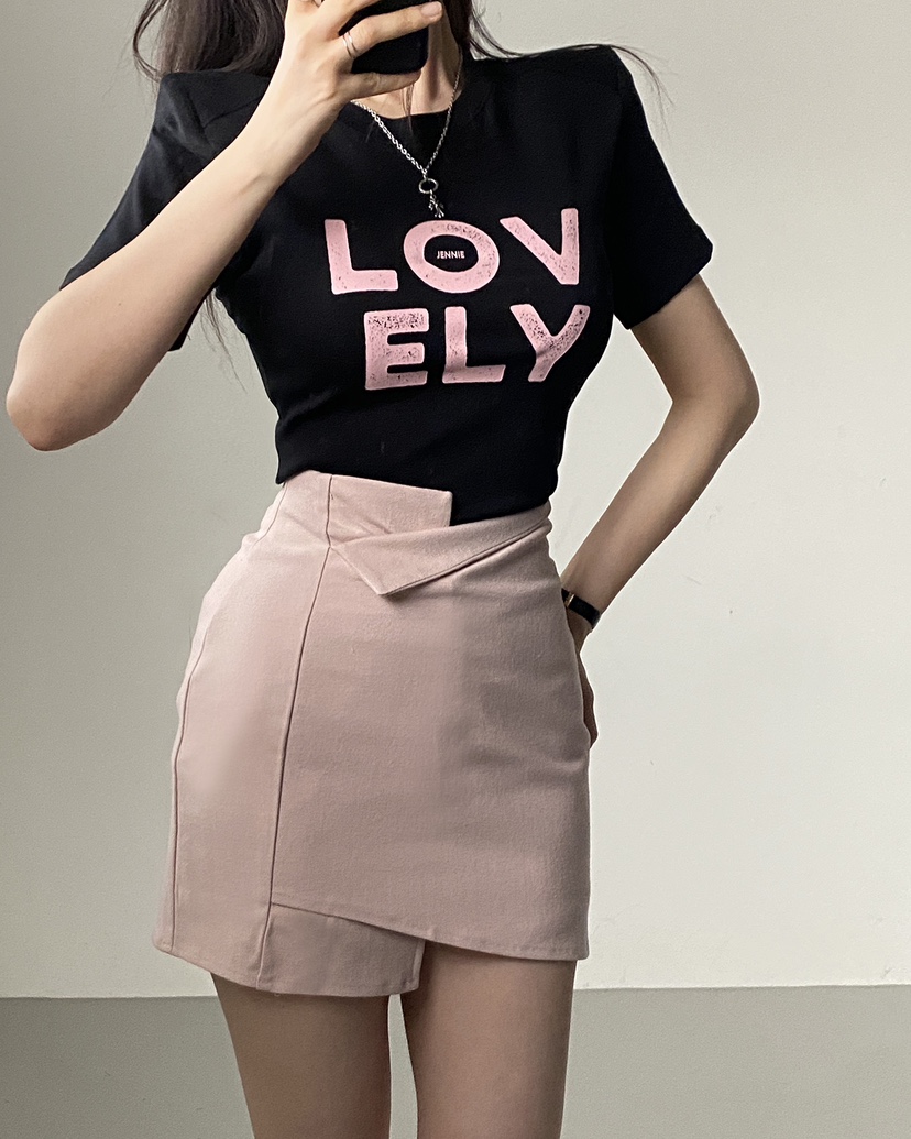 JENNIE韓國直郵女裝新品推薦25春夏熱賣職業休閑人氣時尚T恤JENNIE/VENEFITT恤圖色3