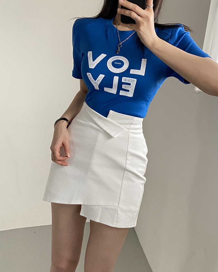 JENNIE韓國直郵女裝新品推薦25春夏熱賣職業休閑人氣時尚T恤JENNIE/VENEFITT恤圖色4