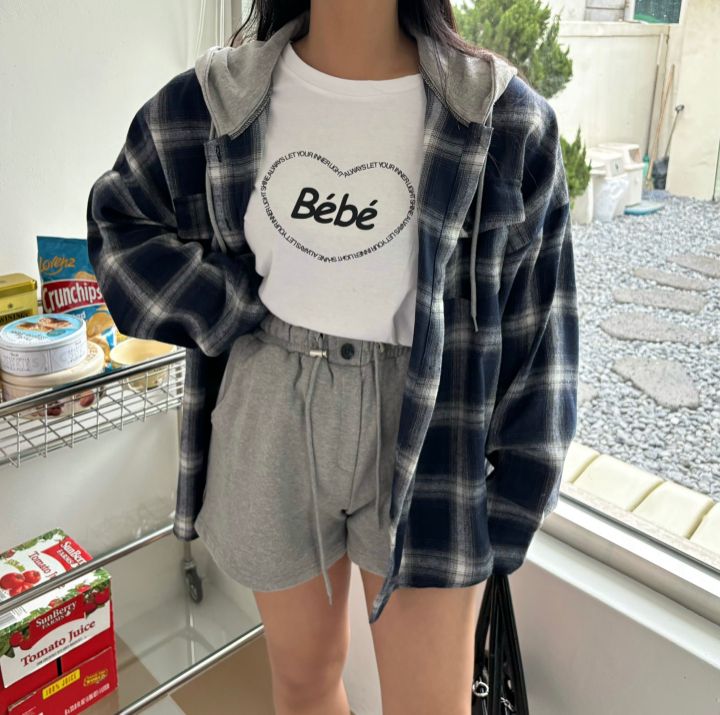 mars東大門實拍女士新品熱賣休閑推薦25春夏襯衫蕾絲衫格紋連帽mars襯衫/蕾絲衫