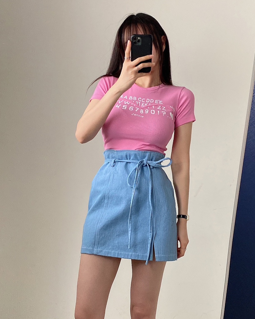 JENNIE東大門代購女士新款時尚真品推薦休閑人氣25春夏職業T恤JENNIE/VENEFITT恤
