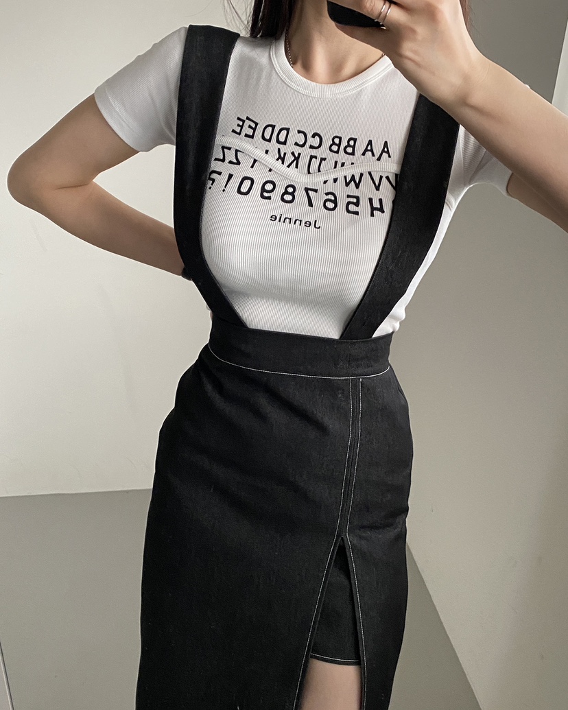 JENNIE東大門代購女士新款時尚真品推薦休閑人氣25春夏職業T恤JENNIE/VENEFITT恤圖色2