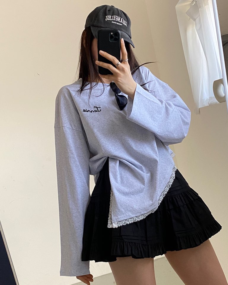 JENNIE韓國直郵女士新品人氣休閑熱賣真品25春夏職業長袖T恤JENNIE/VENEFIT長袖T恤圖色4