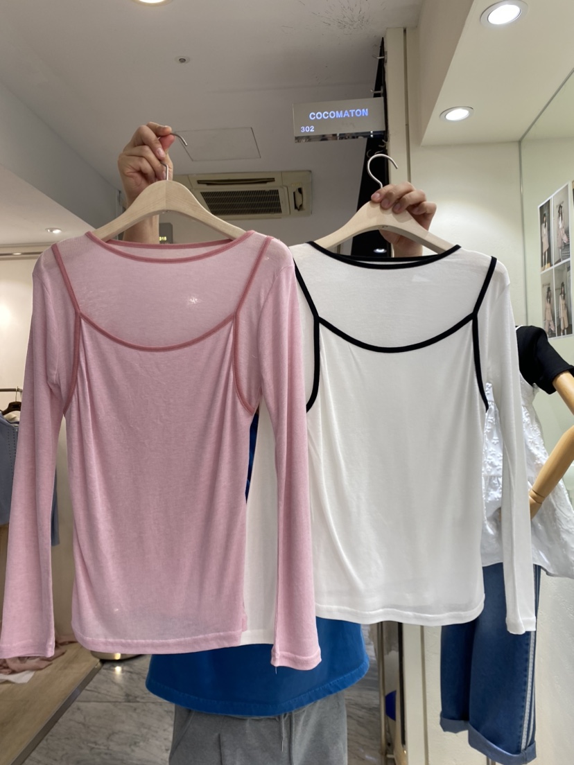 COCOMATON韓國代購女裝新品休閑推薦真品職業人氣25春夏長袖T恤COCOMATON長袖T恤
