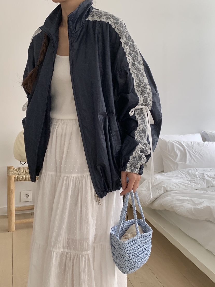 PARSLEY韓國代購女裝新品人氣真品職業時尚休閑推薦夾克蕾絲Daze夾克