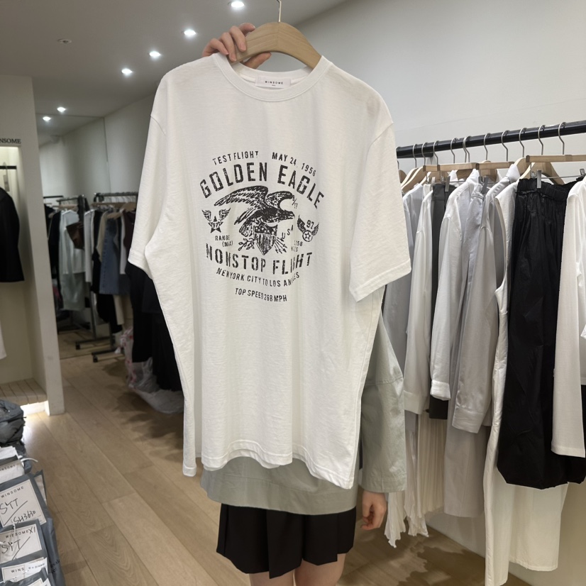 WINSOME韓國代購女士新品推薦時尚25春夏熱賣真品休閑職業T恤WINSOMET恤圖色1