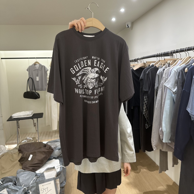WINSOME韓國代購女士新品推薦時尚25春夏熱賣真品休閑職業T恤WINSOMET恤圖色3