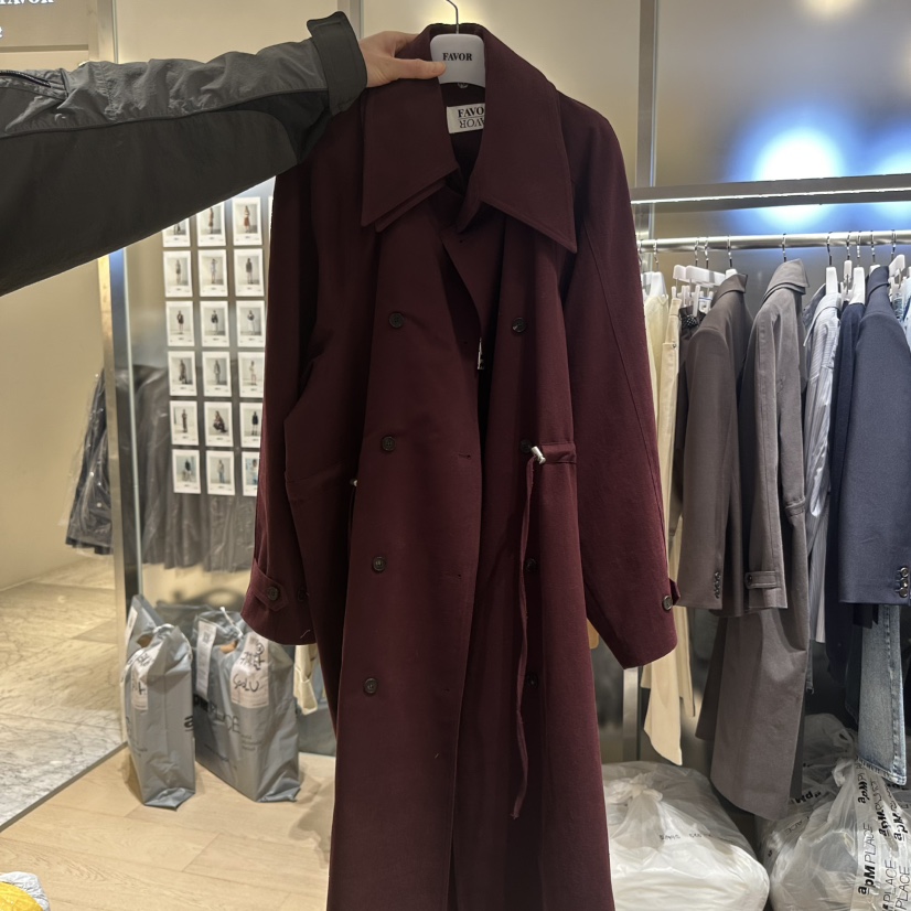 FAVOR-P韓國代購女裝新品人氣熱賣時尚25春夏推薦長款風衣FAVOR長款風衣圖色3