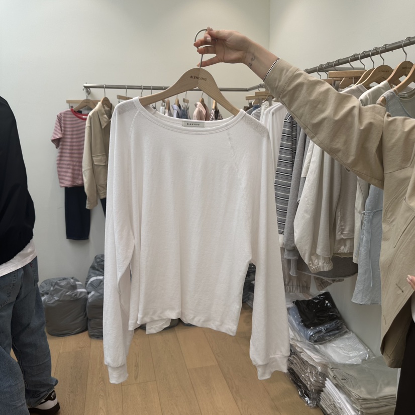 BLENDING-p韓國直郵女裝新品時尚真品休閑熱賣職業長袖T恤BLENDING長袖T恤圖色3