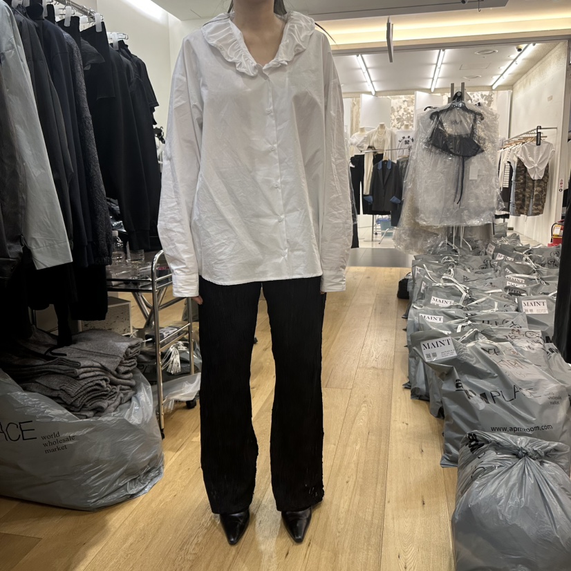 MAINT東大門代購女裝新款25春夏推薦人氣職業休閑襯衫蕾絲衫BOHEME襯衫/蕾絲衫圖色3