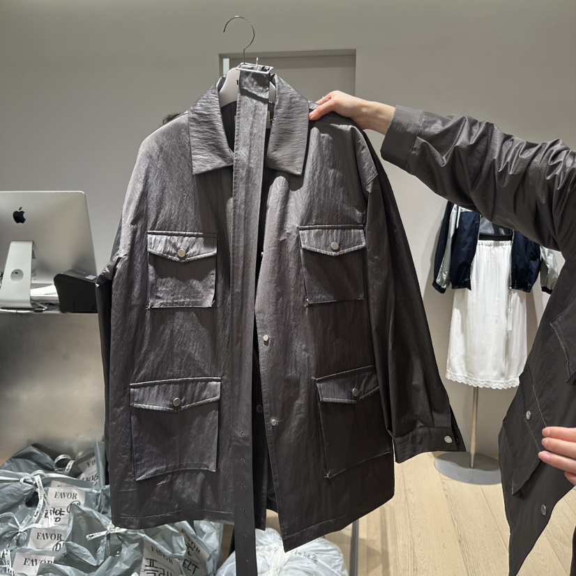 FAVOR-P韓國直郵女裝新品人氣25春夏時尚職業真品夾克含腰帶FAVOR-P夾克圖色3