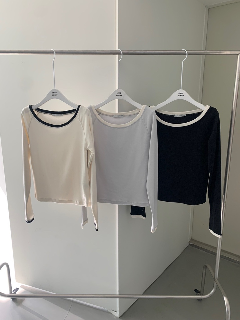 SHOP POSTER韓國直郵女裝新款時尚推薦休閑人氣真品長袖T恤SHOP_POSTER長袖T恤