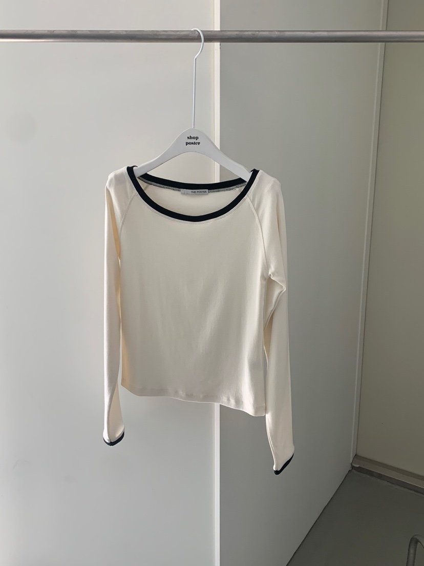 SHOP POSTER韓國直郵女裝新款時尚推薦休閑人氣真品長袖T恤SHOP_POSTER長袖T恤圖色1