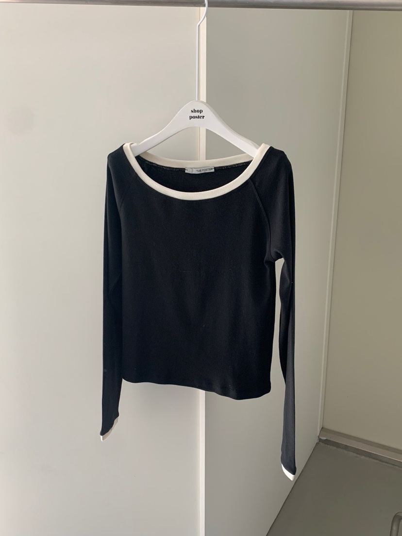 SHOP POSTER韓國直郵女裝新款時尚推薦休閑人氣真品長袖T恤SHOP_POSTER長袖T恤圖色2