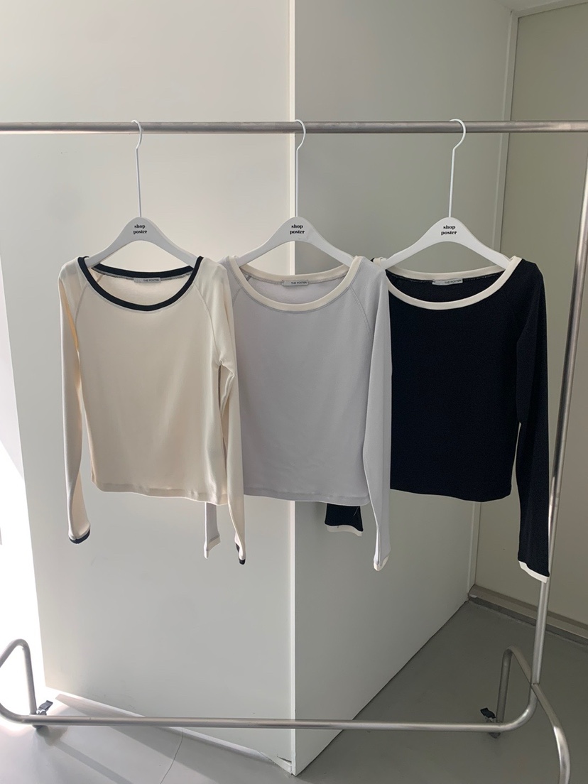 SHOP POSTER韓國直郵女裝新款時尚推薦休閑人氣真品長袖T恤SHOP_POSTER長袖T恤圖色3