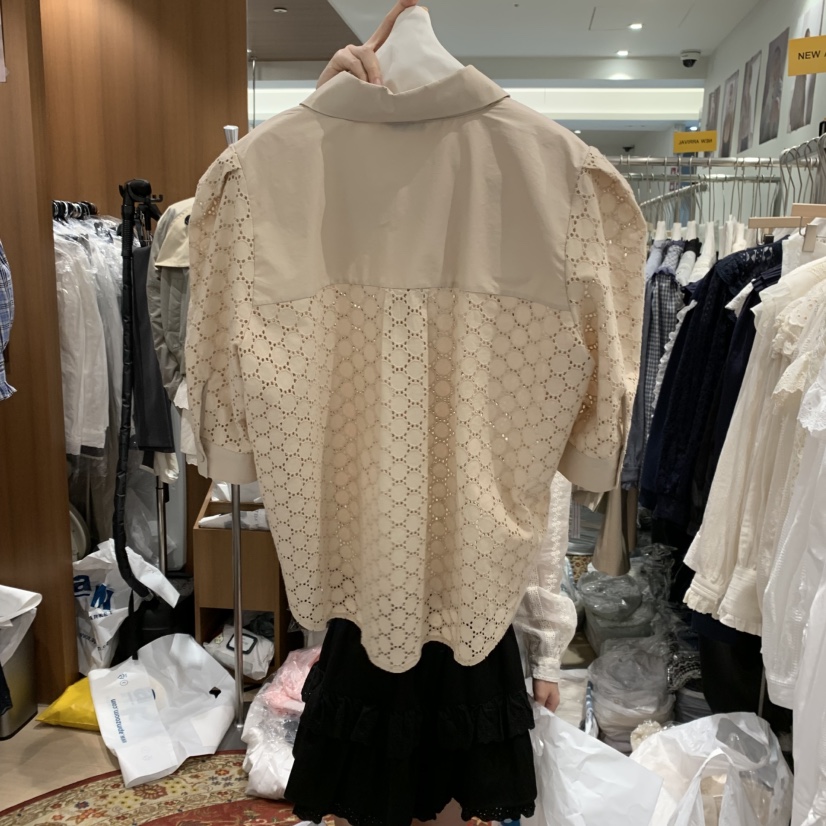 OGI東大門直郵女裝新款人氣推薦熱賣休閑25春夏職業襯衫蕾絲衫FLat OGI襯衫/蕾絲衫
