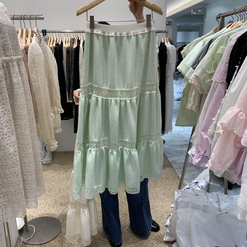 A韓國代購女裝新品職業推薦休閑25春夏真品人氣半身裙中短裙A STORE半身裙/中短裙圖色2