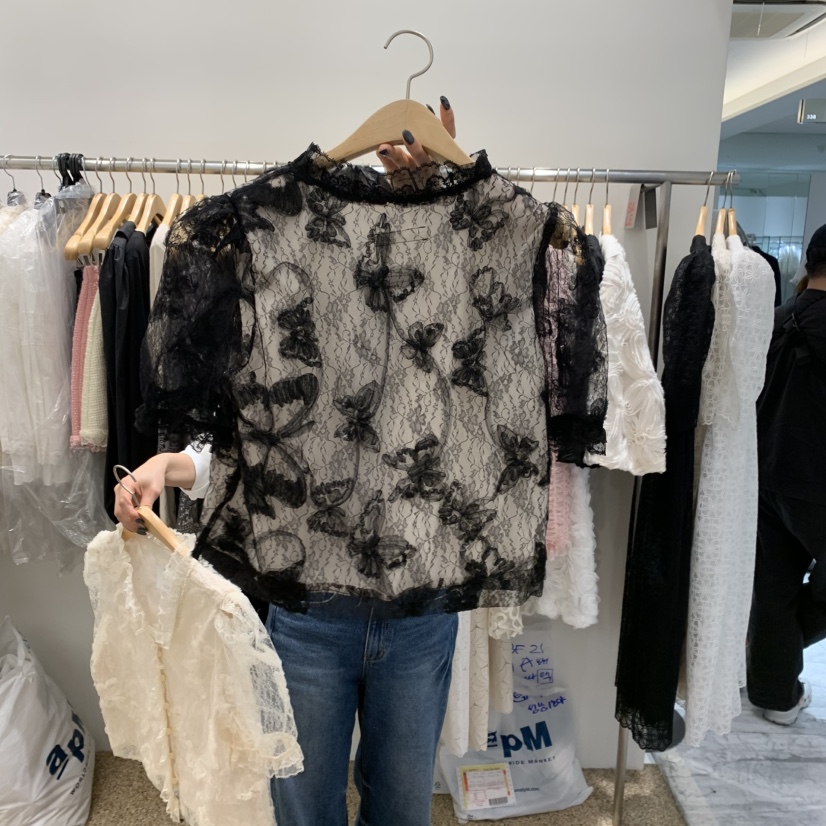A東大門代購女士新品推薦熱賣25春夏人氣時尚職業襯衫蕾絲衫A STORE襯衫/蕾絲衫