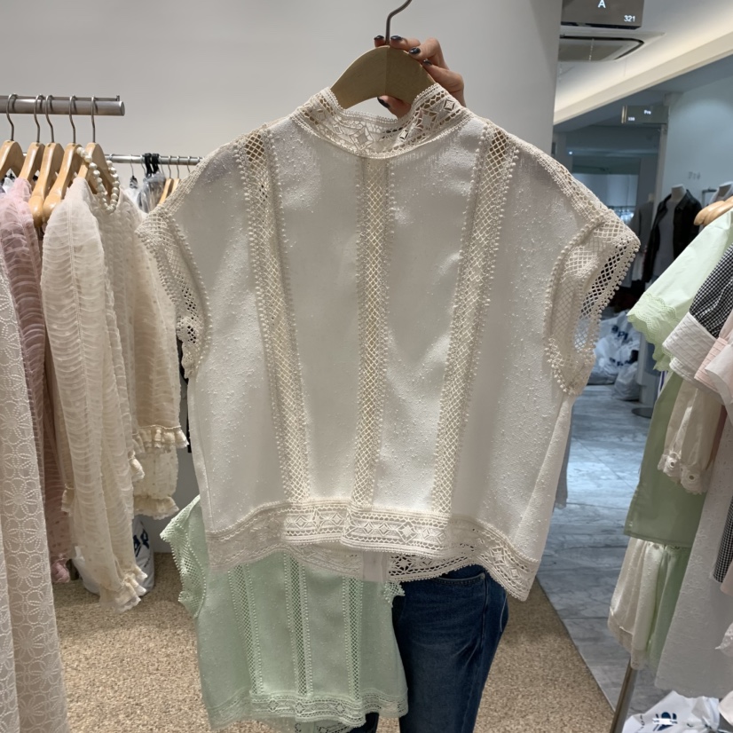 A韓國代購女裝新品真品時尚人氣職業推薦熱賣休閑襯衫蕾絲衫A STORE襯衫/蕾絲衫圖色1