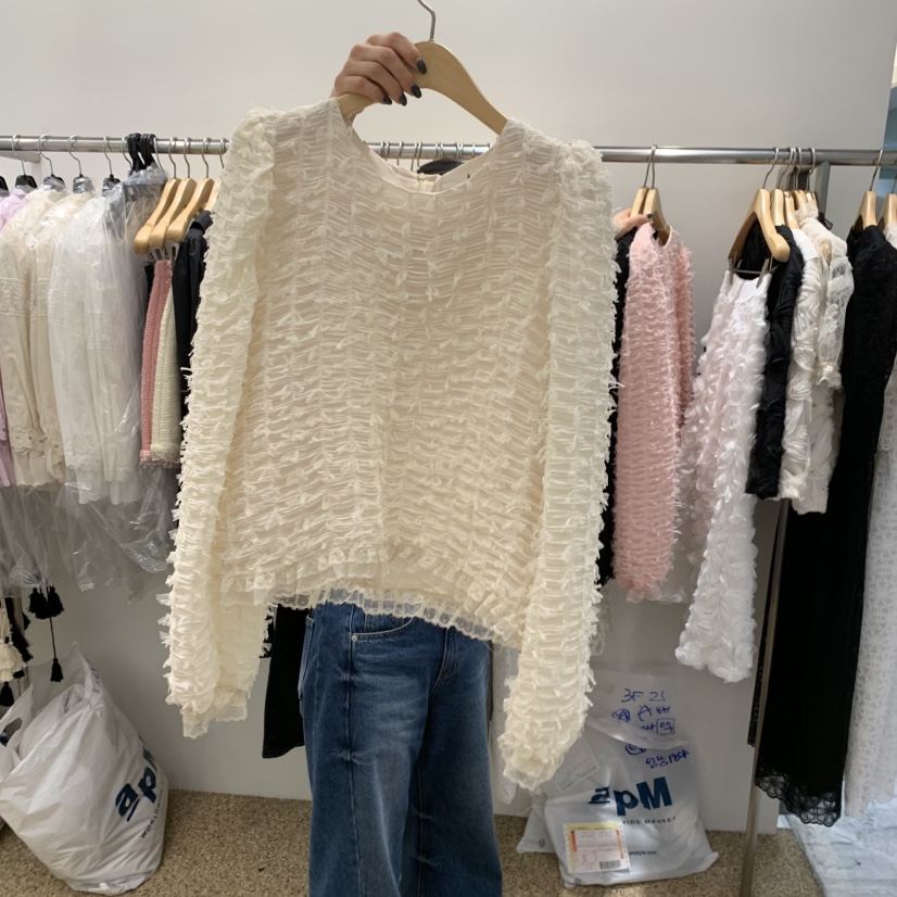 A東大門直郵女士新品時尚職業人氣休閑25春夏真品襯衫蕾絲衫A STORE襯衫/蕾絲衫圖色1
